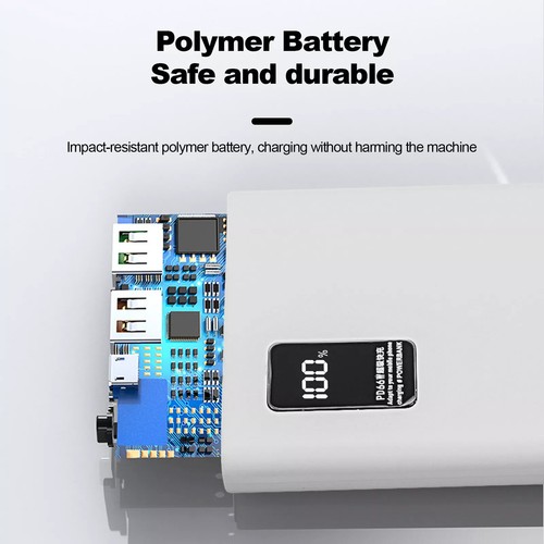 900000MAH Portable Power Bank LCD LED 2 USB Battery Charger For Mobile Phone New - Picture 3 of 8