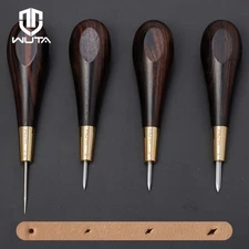WUTA Leather Stitching Awl Ebony Blackwood & Brass Craft DIY Hand Sewing Tools