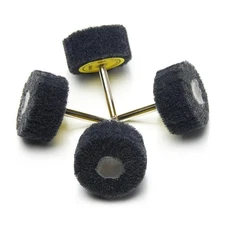 Utoolmart 4Pcs 6mm Shank 2 Inch Dia 800 Grits Cylindrical Head Nylon Fibre Ab...