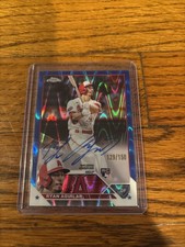 2023 Topps Chrome - Rookie Autographs Ryan Aguilar Blue RayWave Refractor /150