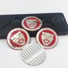 4x 65mm Für Jaguar Auto Nabenkappen Felgendeckel Silikon Abzeichen Aufkleber Rot