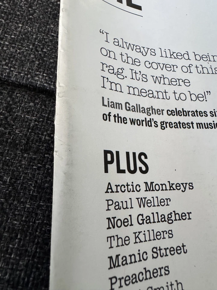 Liam Gallagher Oasis Birthday 60 Yrs of NME MAGAZINE September 2012 + 1st issue - Image 3 of 4