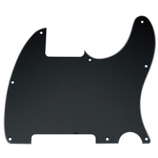 Musiclily 3Ply Black 8 Hole Blank Pickguard For Fender Telecaster Esquire Guitar