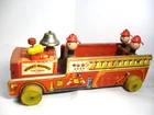 Vintage 1954 Fisher Price Toys Winky-Blinky Fire Truck Pull Toy No. 200 NICE!