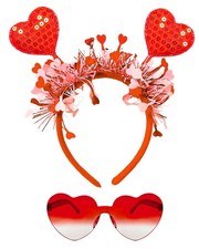 Valentines Heart Headband and Heart Sunglasses for Valentine's Day Halloween ...