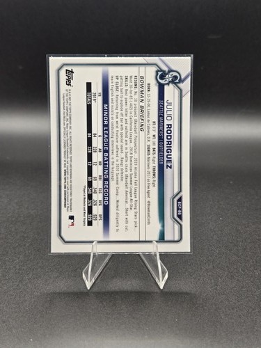 2021 Bowman #BCP-86 Julio Rodriguez Chrome Prospects Mojo Refractor - Picture 2 of 2