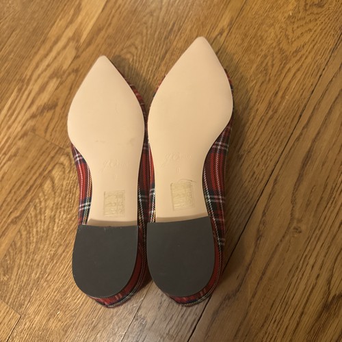 J. Crew Women’s Embellished Tartan Flat Shoes - Picture 3 of 5