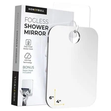  Fogless Shower Mirror for Shaving – Anti-Fog Acrylic Mirror with Razor Small