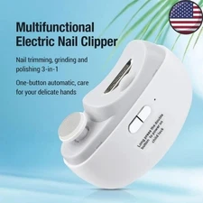 Rechargeable Electric Nail Clipper Cutter Grinder Manicure Tool for Adult