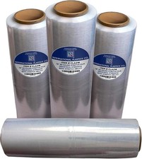 18" Stretch Film/Wrap 1500 feet 80 Gauge 4 Pack 7 Layers Industrial Shrink Film