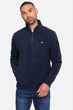 Threadbare Mens Quarter Zip Fleece Jumper