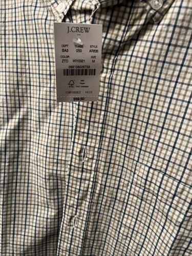 New J Crew Men’s Slim Untucked Medium Checkered Button Up Shirt - Bild 2 von 4