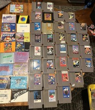 Huge Nintendo NES Lot Zelda Simpsons Mario Friday Paperboy Davey Mega Man Manual