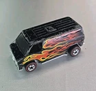 Hot Wheels Redline Chevrolet Super Van Flames 1974 Black Made In Hong Kong