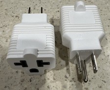 4-In-1 NEMA 5-15R to 5-15P, 5-20P, 6-15P, 6-20P Adapter - 15 Amp to 20 Amp Qty 2
