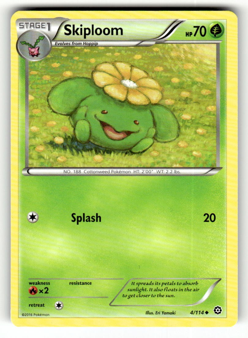 Skiploom 4/114 Uncommon Steam Siege Pokemon Lightly Played