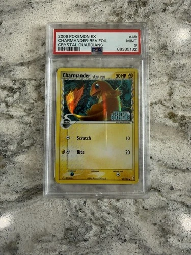 2006 POKEMON EX CRYSTAL GUARDIANS #49 CHARMANDER-REVERSE FOIL PSA 9