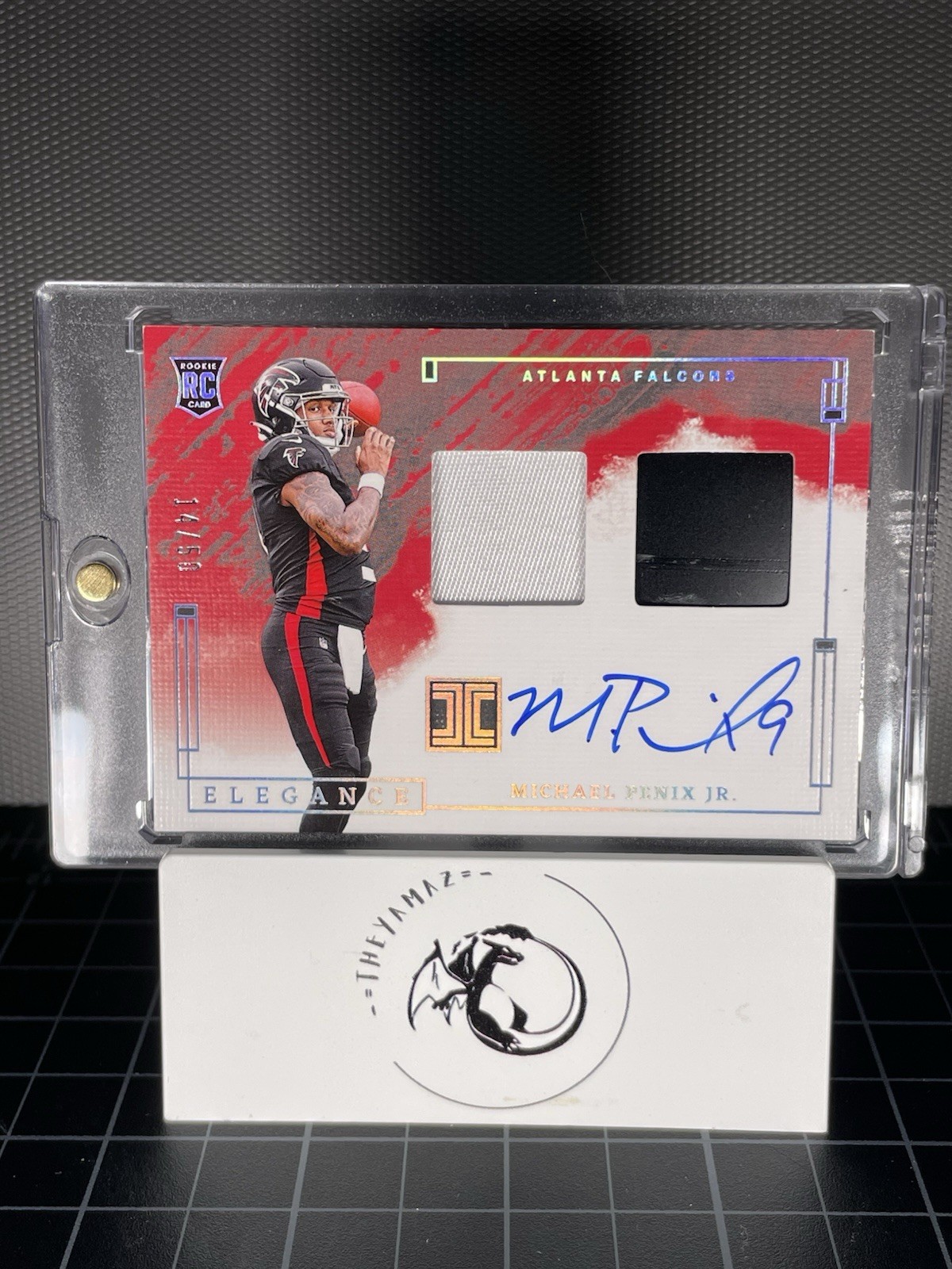 2024 Impeccable Michael Penix Jr. Elegance Rookie Helmet Patch Auto RC #/50