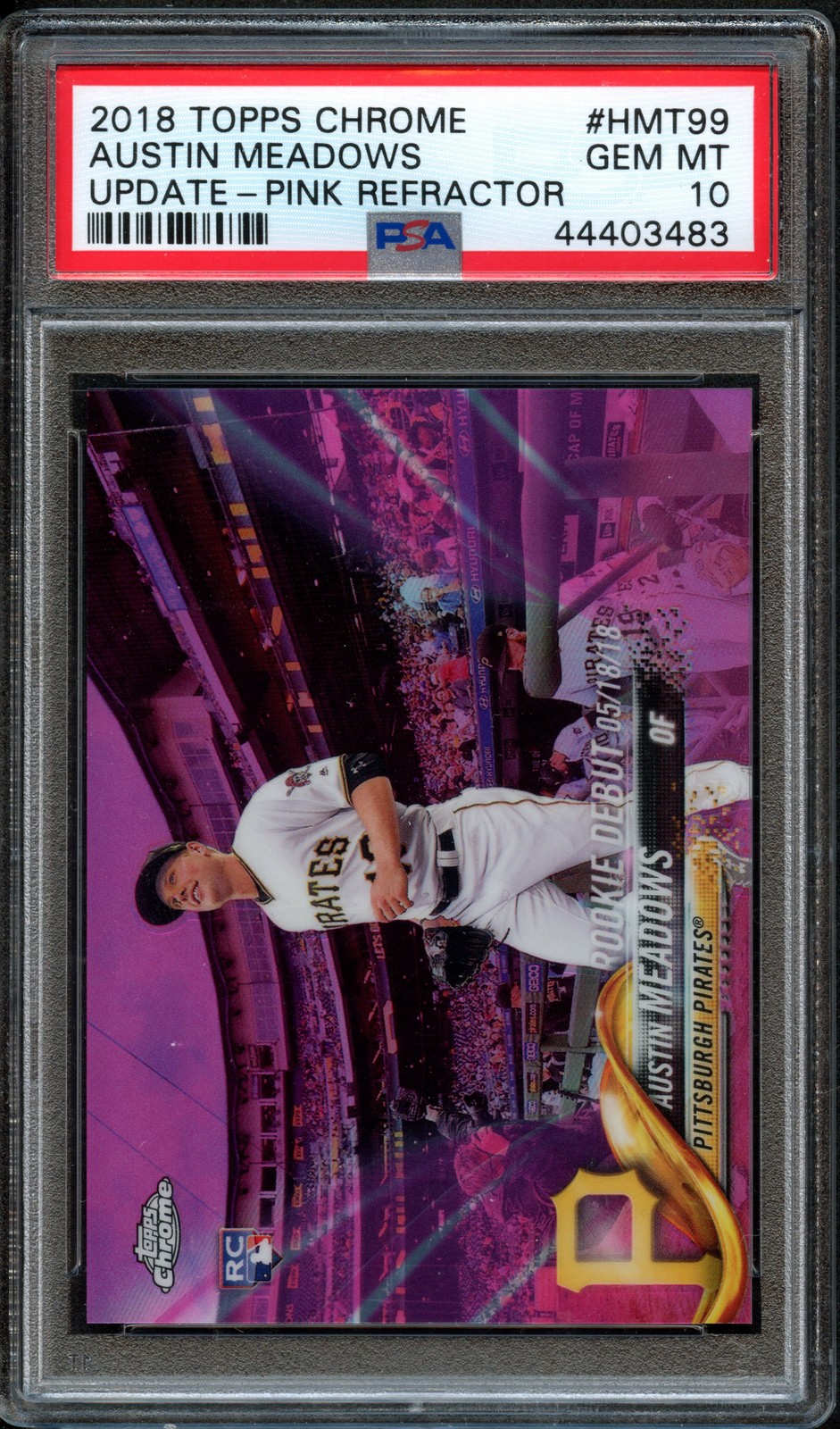 BB - 2018 - TOPPS CHROME UPDATE - #HMT99 - AUSTIN MEADOWS - PSA 10
