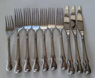WALLACE PLYMOUTH COLONY STERLING SILVER HANDLE 10 PC FLATWARE LOT FORKS & KNIVES