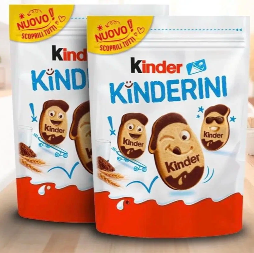 KINDERINI Kinder x2 Biscotto Cioccolato Latte 250 gr Ferrero Frollino Biscotti