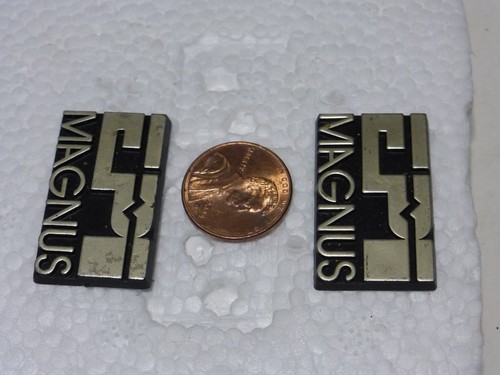Vintage EPI Magnus Lautsprecher Abzeichen Logos Paar - Bild 2 von 3