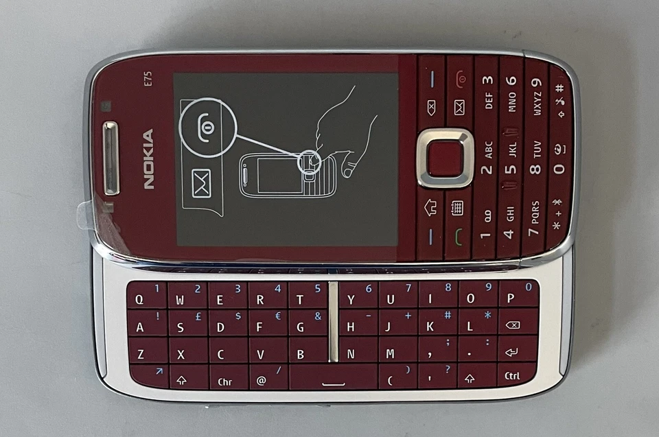 Nokia E75 Slider Phone — New Open Box — Complete — Red — See Description - Image 3 of 4