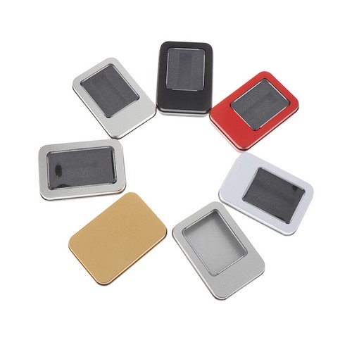 Tinplate U Disk Small Square Box Badge Gift Metal Packaging Box U Disk Large - Afbeelding 9 van 16