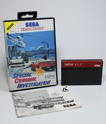SCI SPECIAL CRIMINAL INVESTIGATION Sega Master System Spiel Modul OVP Anleitung