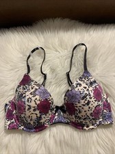 maidenform comfort devotion T Shirt Bra 34C Soft Floral Pattern NWOT