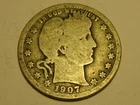 1907-P 90% Silver Barber Quarter Good        ^^^^^