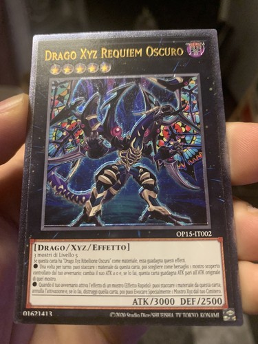 Yu-Gi-Oh! Dark Requiem Xyz Dragon OP15-EN002 Ultimate Rare italian misprint Hot! - Picture 2 of 5