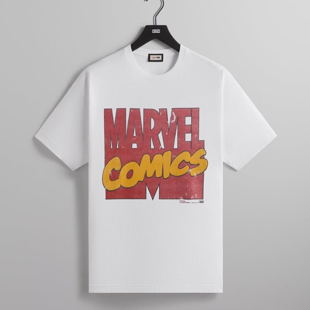 KITH ヴィンテージ　デッドプール　marvel マーベル Marvel | Kith Comics Vintage Tee Men's Size XL White Cotton Jersey