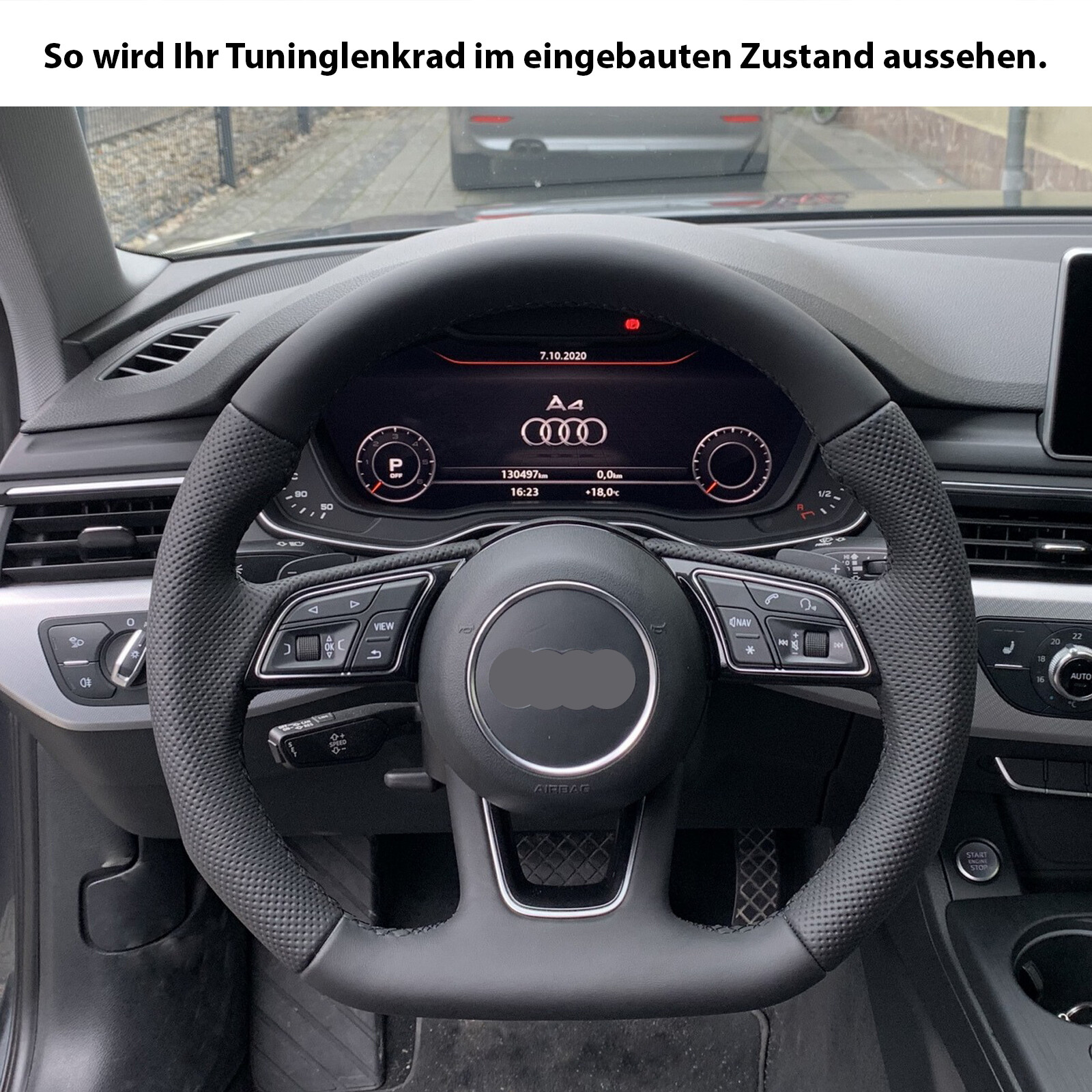 Audi Lenkrad A1 GB A3 8V 8Y A4 B9 A5 F5 A6 C8 A7 C8 A8 D5 Neu Beziehen
