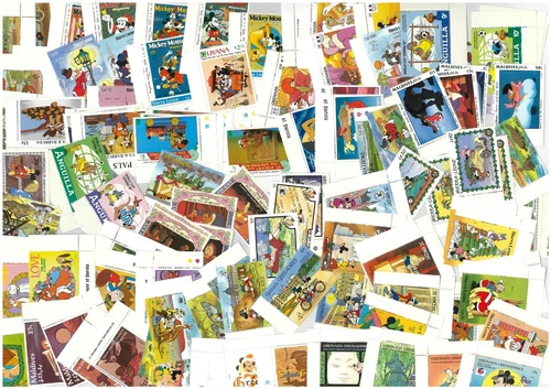 Disney Selection of 200 Different Values of Stamps & Sheetlets All Mint Unhinged