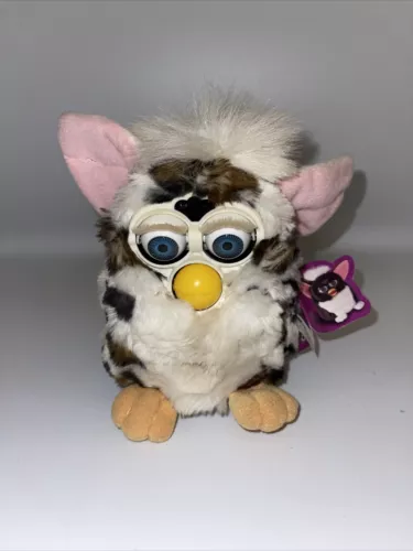 Snow Leopard White Brown Black Spots Furby Tiger Blue Eyes **Not Working**