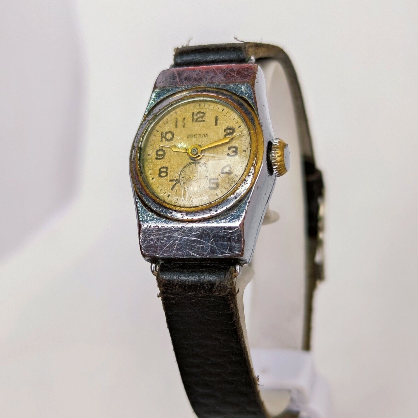 Zvezda Ussr Rare Vintage Soviet Russian Wristwatch Beatiful Early World Su