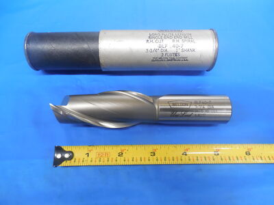 NEW WELDON 1 1/4'' DIA. 1'' SHANK DIA. 2 FLUTE UNI LEAD END MILL 1.25 1.250 1.0