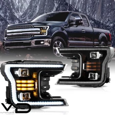 VLAND Full LED Headlights Lamps for Ford F150 XLT XL SSV king 2018 2019 2020
