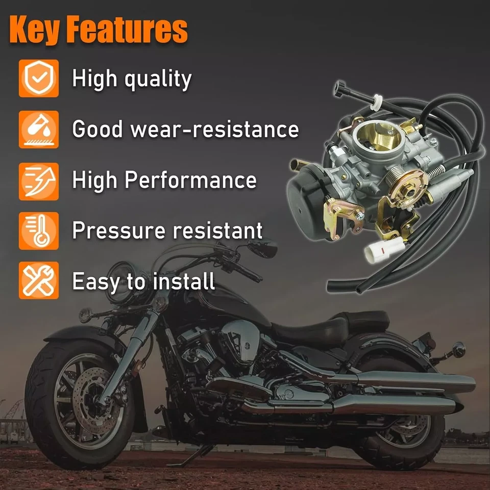 4WM141010300 Carburetor Carb Kit For Yamaha Road Star 1600 1700 XV1600 XV1700 - Изображение 4 из 4