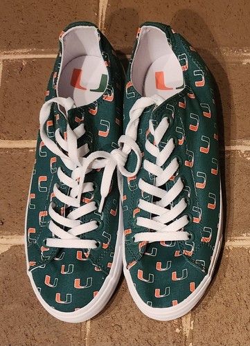 Row One University Of Miami Low Top Unisex Men's Size 8.5 Women's Size 10 - Picture 4 of 4