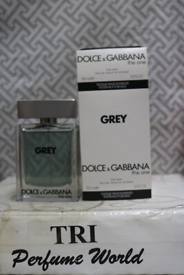 GREY DOLCE & GABBANA THE ONE Men Eau de Toilette Intense Spray 3.3 oz. White Box