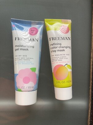 Lot of 2 Freeman Moisturizing Gel Mask For Dry Skin Dermatologist!