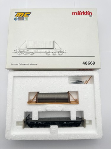 Märklin H0 48669 Schwerlast-Flachwagen mit Seiltrommel in OVP MC Sonderserie | Condition: Gebraucht