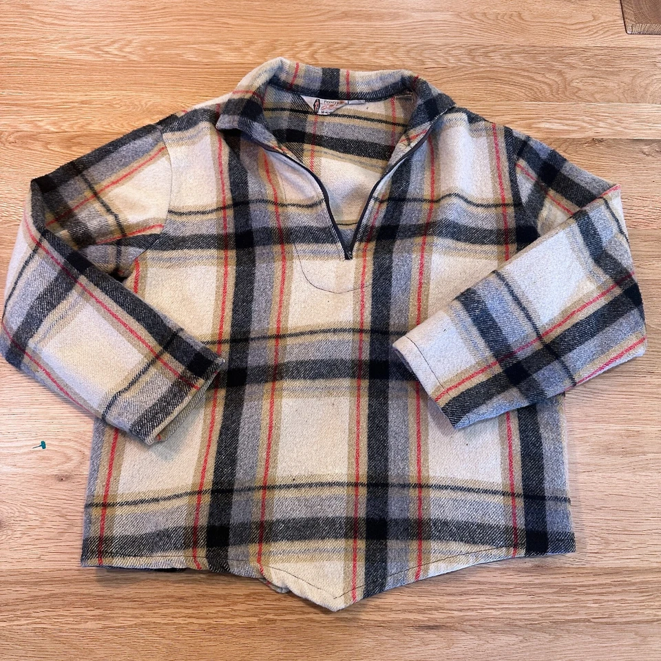 50s V-Hem TALON Zip Wool Pullover PENNEY'S SPORTS OUTERWEAR Lakeland USA L - Image 2 of 4