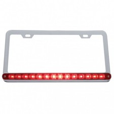 United Pacific 39744 License Plate Frame W 14 Red Led 12 Light Bar - 1 Unit