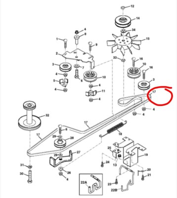 Drive Belt Spazzaneve 42 Cinghia Di Trasmissione Per Spazzaneve John Deere - Modello M131766, Misura 1/2" X 122 3/4", Nuova Caltric Cinghia 1/2x122 3/4 - Foto 14