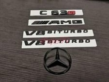Gloss Black COUPE C63S AMG V8 BITURBO Star PACKAGE Trunk Emblem Badge C63 C205