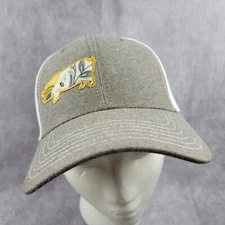 Otto Pig Snapback Hat Cap Gray Yellow Embroidered Graphic Farm White Mesh Bee 