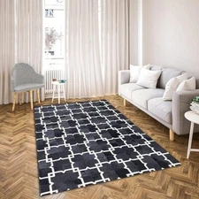 Handmade Premium Quality Leather Rug carpet Unique Design for Home Decor Gift 40